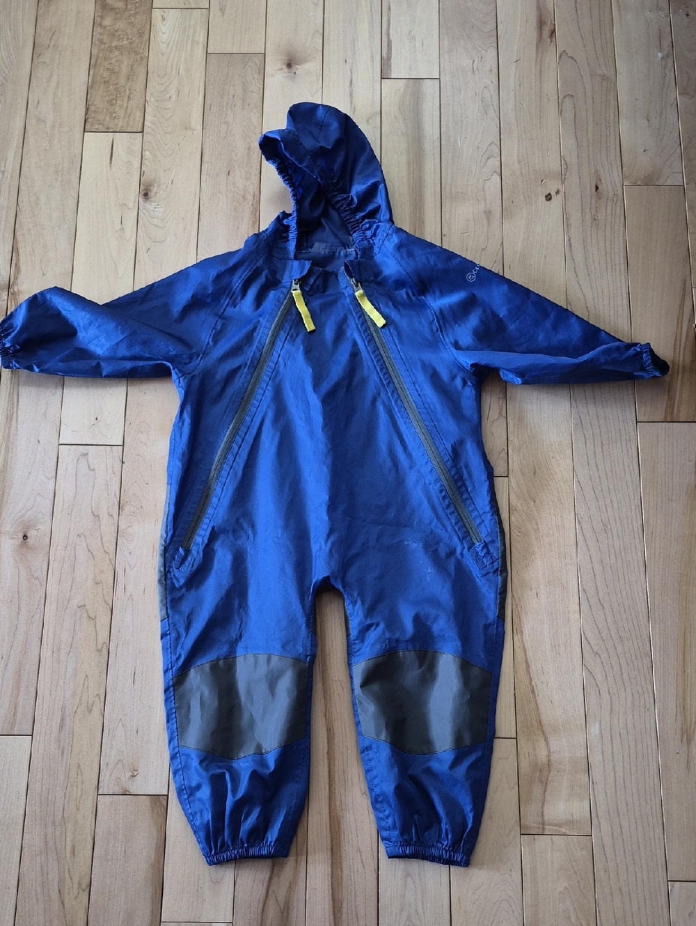 Cloudveil Kids Size 2T Blue Hooded One-Piece Rain Suit